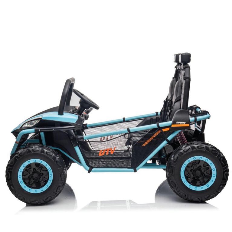 KIDSVIP Kids' & Toddlers' Licensed 2-Seater 12V Dune Buggy 4X4 Ride-On UTV w/ RC - Blue