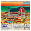Spin Master Puzzles, Florence Italy 300-Piece Jigsaw Blueboard Puzzle Cathedral Sunset Travel Series with Poster