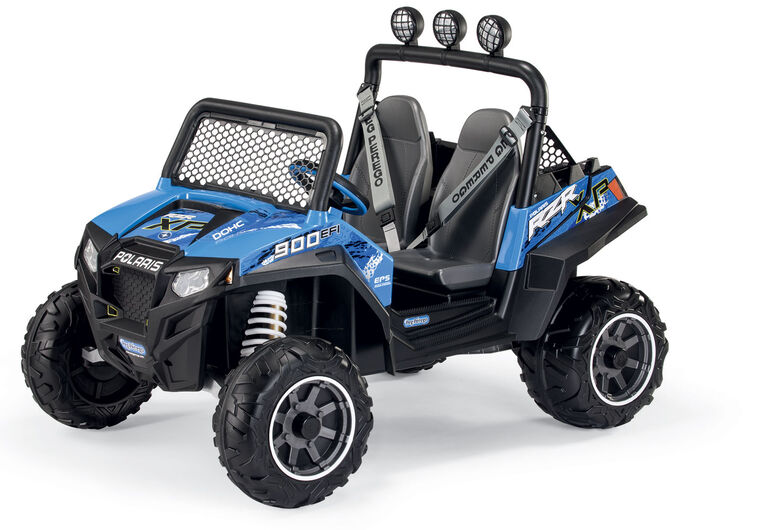 Peg Perego - Porteur à Batterie 12-Volts - Polaris RZR 900 - Bleu - Notre exclusivité