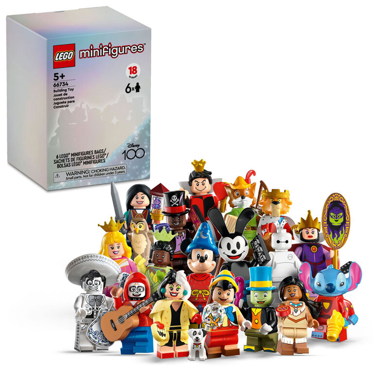 LEGO Ensemble de 6 figurines Disney 100 66734 Ensemble de jeu de construction