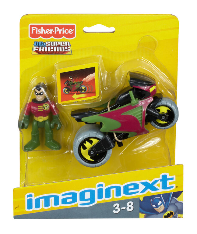 Fisher-Price Imaginext DC Super Friends - Robin et moto - Édition anglaise