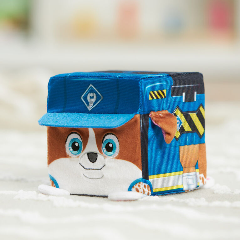 Rubble and Crew Stuffed Animals, Wheeler, 4-Inch Cube-Shaped Plush Toy