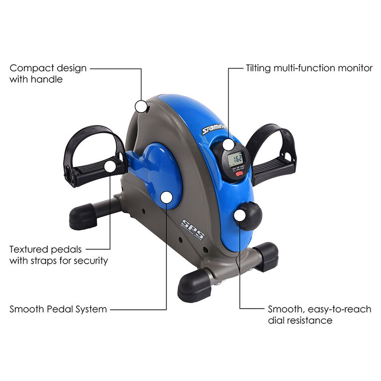stamina mini exercise bike smooth pedal system