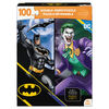 Batman, 100-Piece Double Sided Jigsaw Puzzle 2-in-1 Joker DC Comics Action Movies Kids Puzzles Batman Toys
