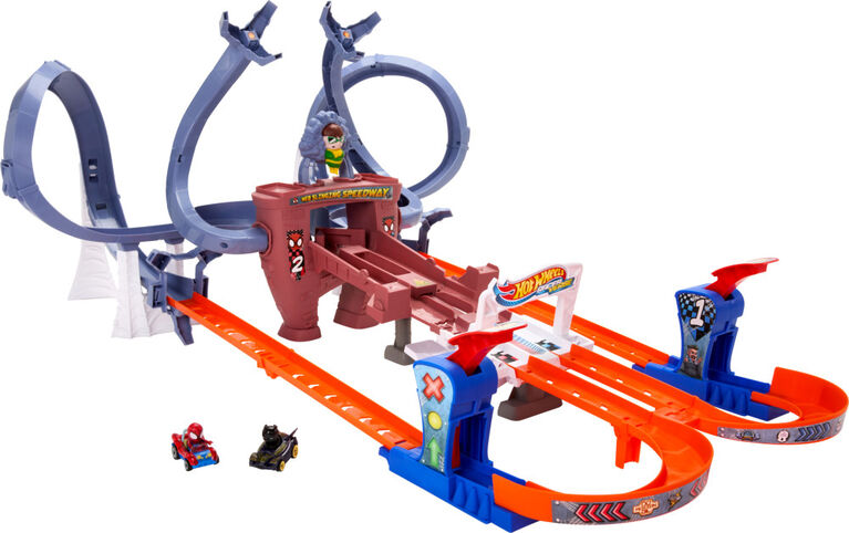 Hot Wheels-RacerVerse-Piste de Course Mobile de Spiderman-Coffret