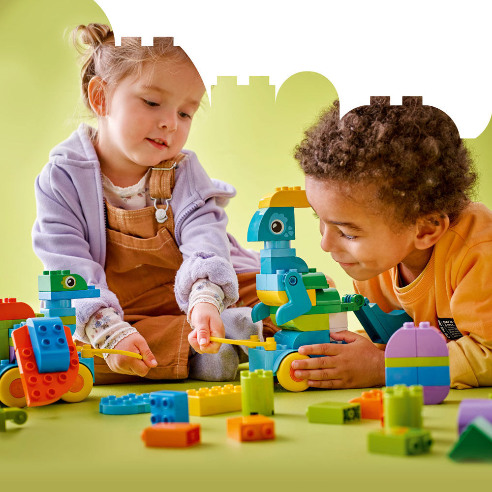 LEGO DUPLO Town 3 in 1 Dinosaurs on Wheels Learning Toy for Toddlers, Ages 3+ - 10451