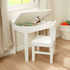 Child's Lift- Top Desk and Chair- White