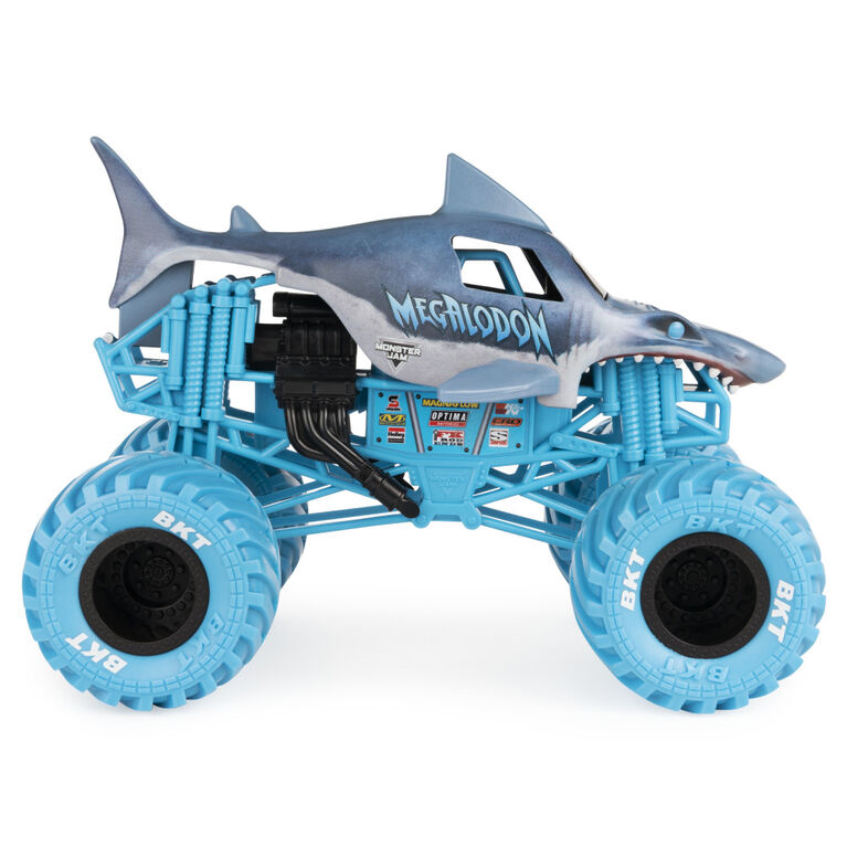 Monster Jam, Official Megalodon Monster Truck, Collector Die-Cast Vehicle, 1:24 Scale