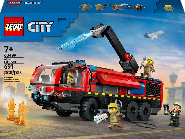 LEGO City Airport Fire Truck Kids Building Toy - Pretend Play Set for Boys & Girls, Ages 7+ - 60499