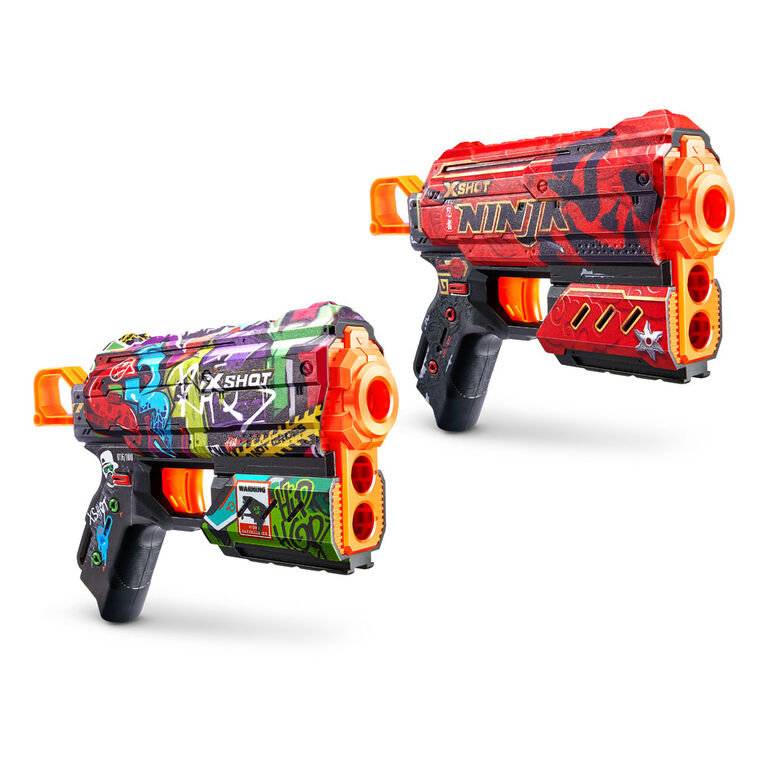 Zuru X-Shot Skins Flux Dart Blaster avec 16 fléchettes (lot de 2)