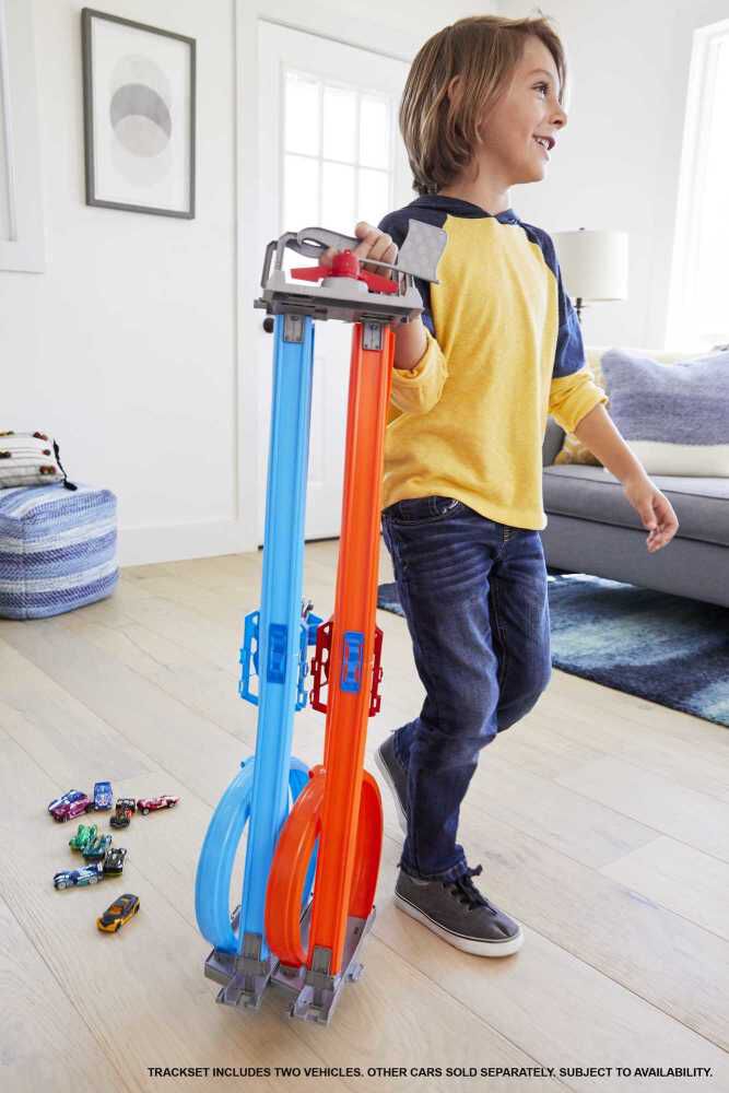 hot wheels double loop launcher