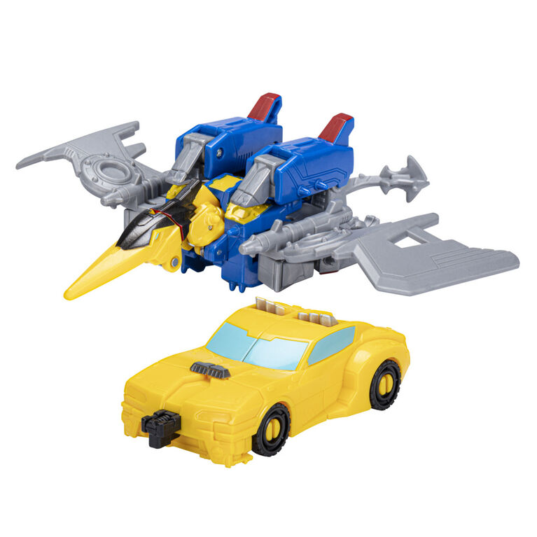 Transformers Toys Buzzworthy Bumblebee Dino Combiner Bumbleswoop Action Figures, 4.5-Inch - R Exclusive