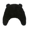 FlapJackKids - Bonnet en polaire Sherpa réversible pour bébé, enfant en bas âge, enfant, garçon - Double épaisseur - Ours noir / aviateur - Grand 4-6 ans