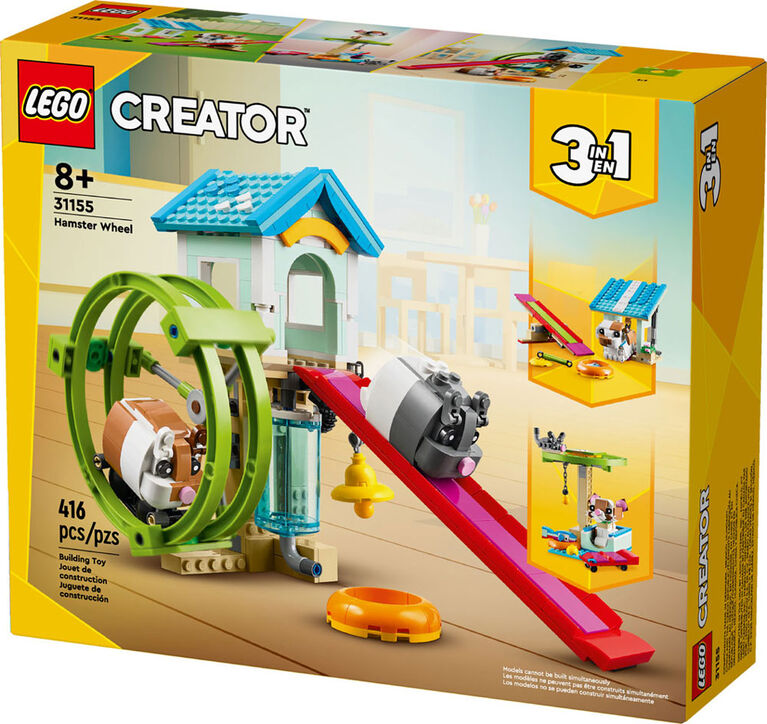 Ensemble de jouet d'animal LEGO Creator La roue des hamsters 3en1 31155