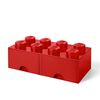 Tiroir de rangement LEGO 8 rouge