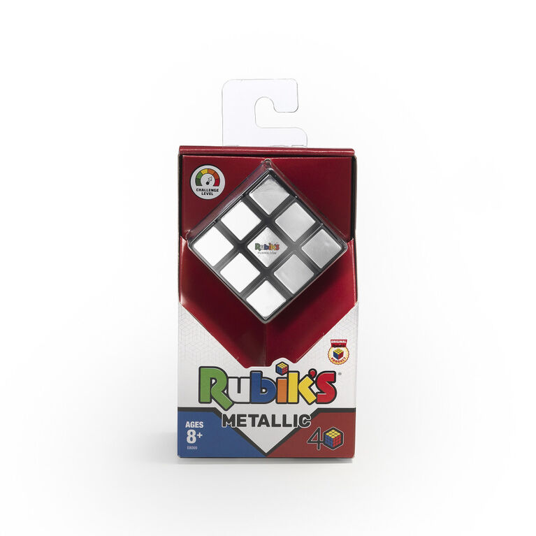 Rubik's Metallic 40th Anniversary Cube, 3x3 Cube with a Twist, Classic Problem-Solving Puzzle Toy