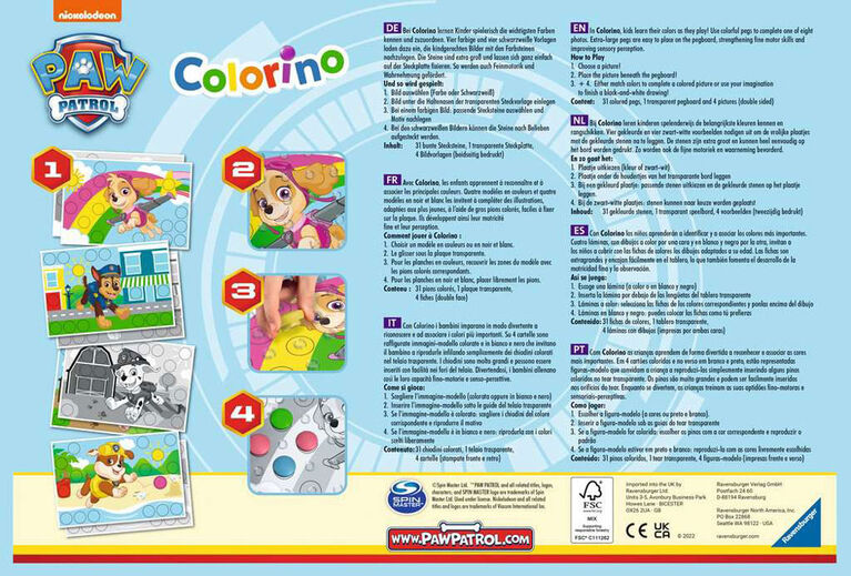 Ravensburger Paw Patrol Colorino