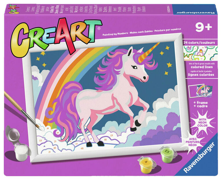 CreArt Licorne - Peinture par num&eacute;ros