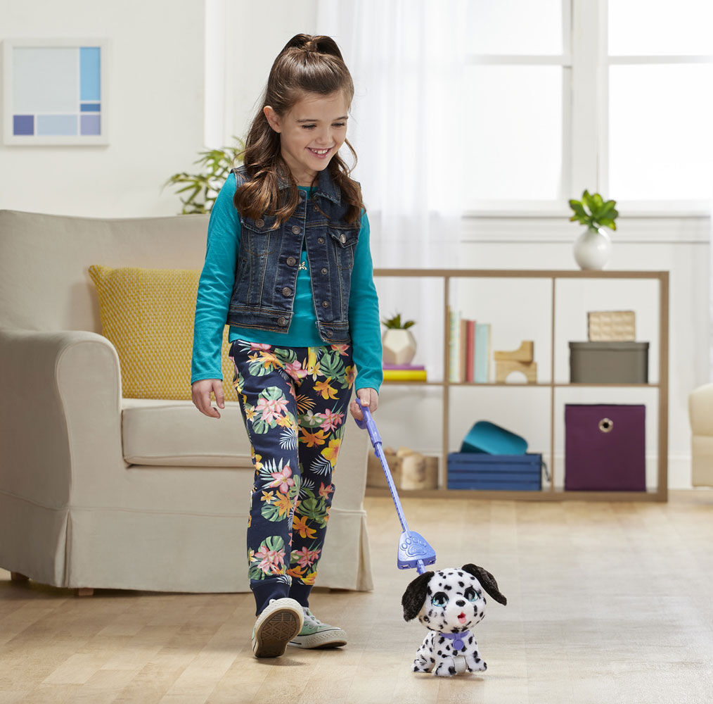 furreal dog with leash