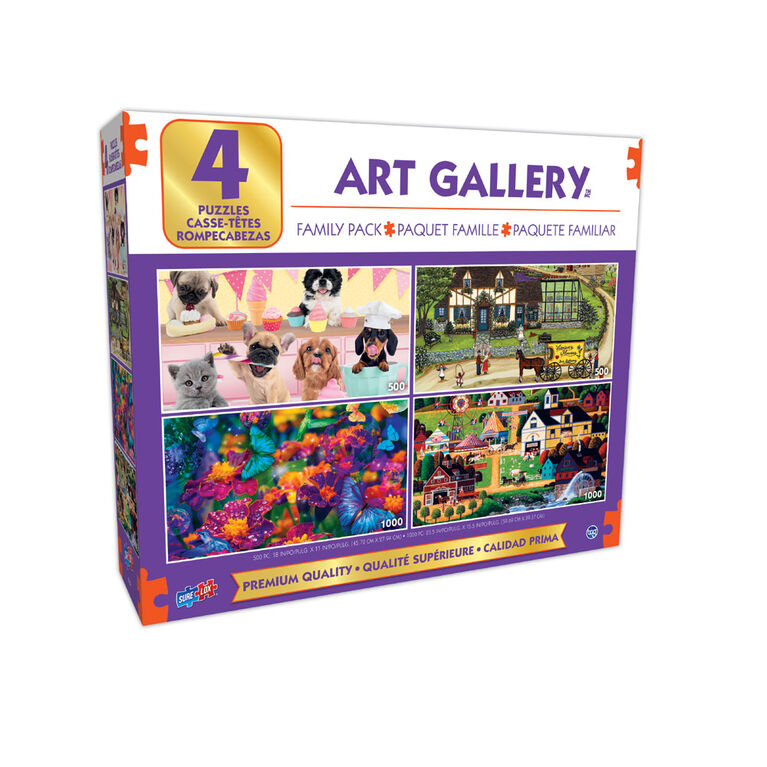 Assortiment De Casse-Têtes De Galerie D'Art 4 En 1
