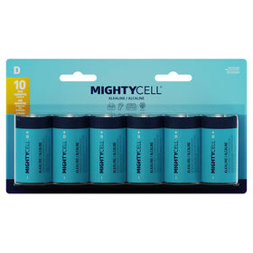 MightyCell 6 Pack D Alkaline Batteries