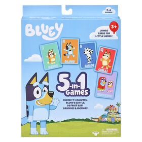 Bluey Ensemble de jeu de cartes 5 en 1 - Édition anglaise