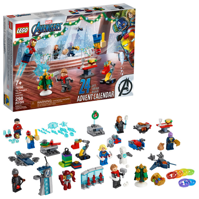 LEGO Marvel Le calendrier de l'Avent des Avengers 76196 (298 pièces)