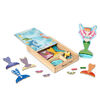 Melissa & Doug Mermaid & Dolphin - Poupées en bois à habillage magnétique Jeu de simulation (35 pièces)