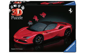 Ravensburger 3D Puzzle 11576 - Ferrari SF90 Stradale - The super sportscar with the iconic prancing horse logo as a 3D puzzle model car