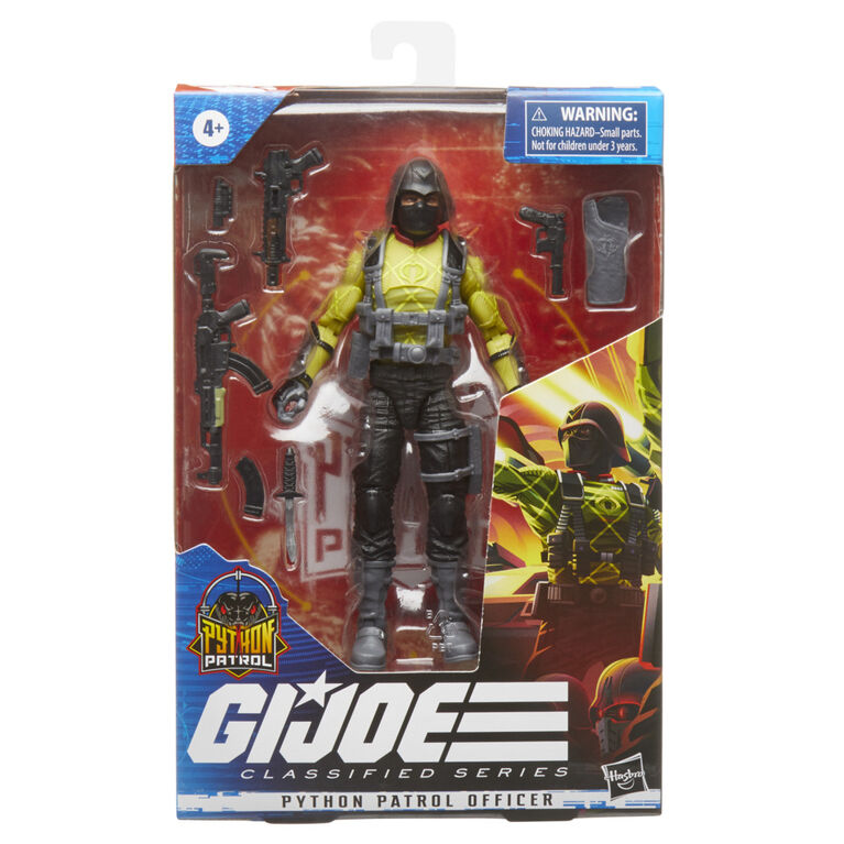 G.I. Joe Classified Series, figurine Python Patrol Officer 56 de collection, accessoires, emballage spécial