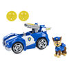 PAW Patrol, Véhicule transformable de luxe du film avec figurine Chase articulée à collectionner