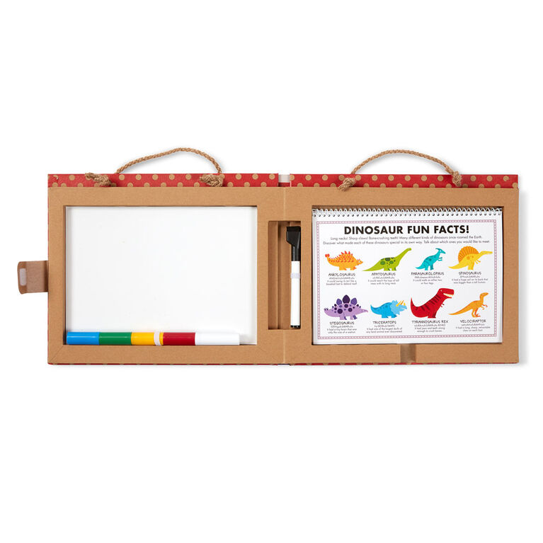 Melissa & Doug Natural Play: jouer, dessiner, créer un kit de dessin et d'aimants réutilisables - Dinosaures (41 aimants, 5 marqueurs effaçables à sec)