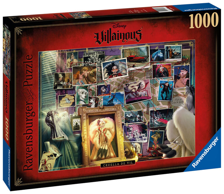 Ravensburger Disney Villainous: Cruella de Vil Puzzle 1000 pièces