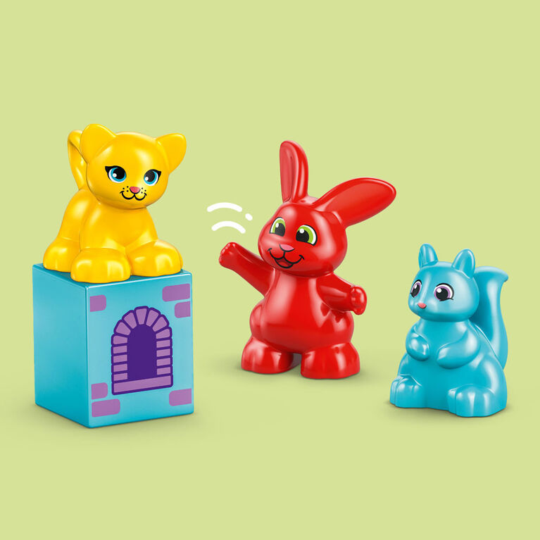 LEGO DUPLO Le Jeu du Château de Hopsy, Jouet de Construction d'Apprentissage par le Jeu, 3 Figurines d'Animaux 10450