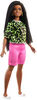 Barbie - Fashionistas Léopard Fluo avec Longues Tresses et Tenue Fluo