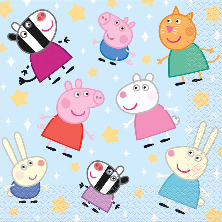 Peppa Pig Luncheon Napkins, 16 pieces