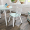 Ensemble table de rangement ronde + chaise - Menthe