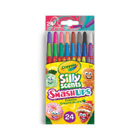 Crayola Silly Scents Smash-Ups Mini Twistables Crayons, 24 Count