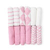 Jesse & Lulu 12-Pack Argyle Theme Washcloth: Pink