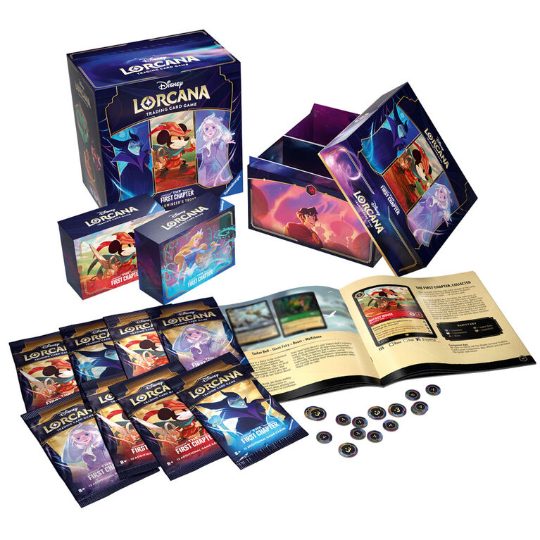 Ravensburger - Disney Lorcana : Premier Chapitre - Jeu de Carte à  Collectionner - Coffret Cadeau - Excellent pour Les collectionneurs - Dès 8  Ans - 12 Cartes - Version Française : : Jeux et Jouets