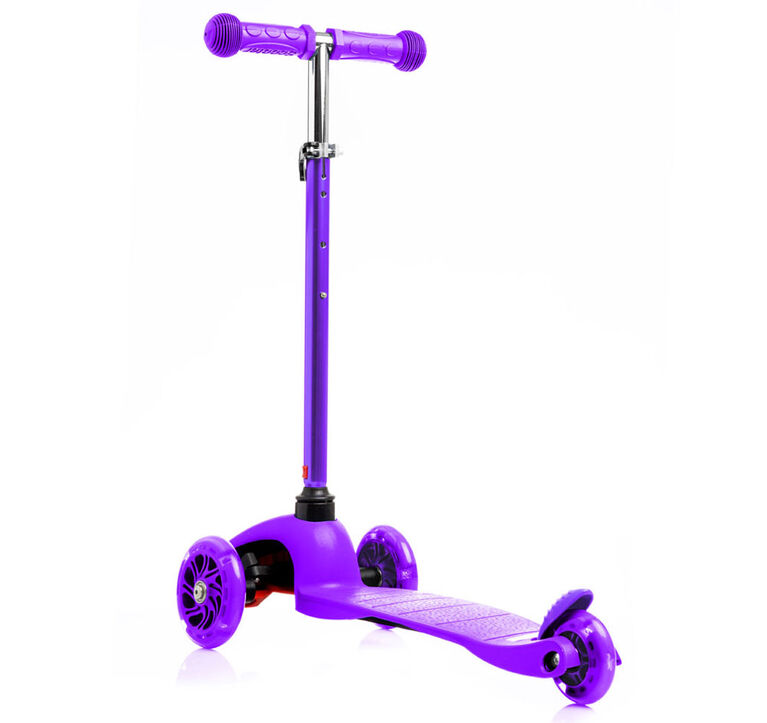 Rugged Racer Mini 3 Wheel Scooter - Purple - English Edition