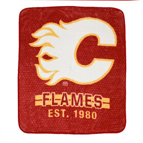 Couverture douce en peluche des Flames de Calgary de la LNH (40 x 50 pouces)