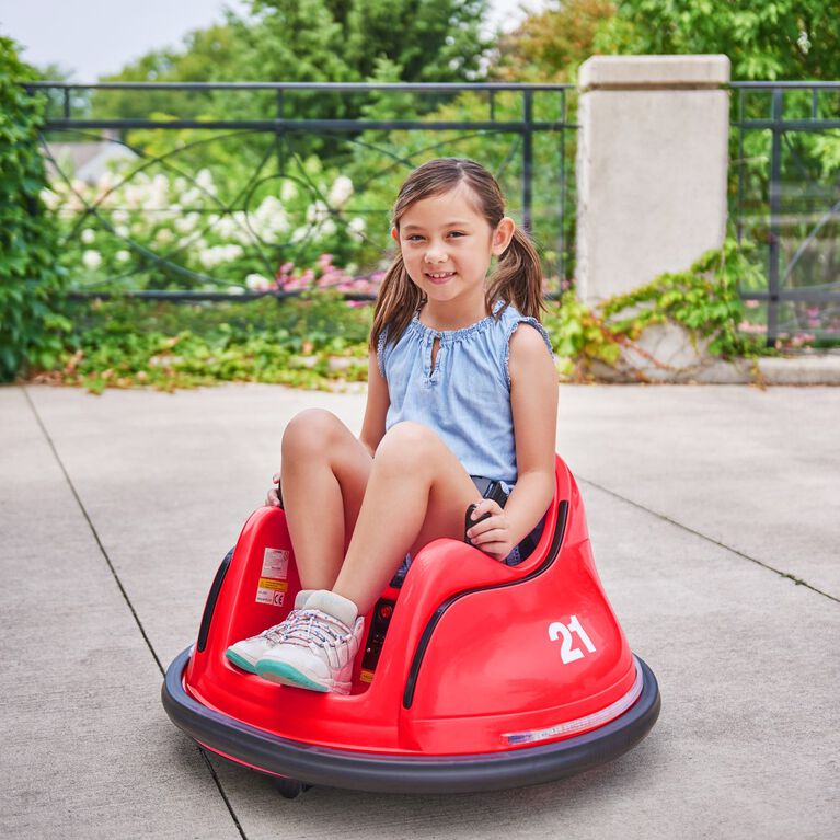 Voltz Toys Round Bumper 360 Rotation with Remote, Red