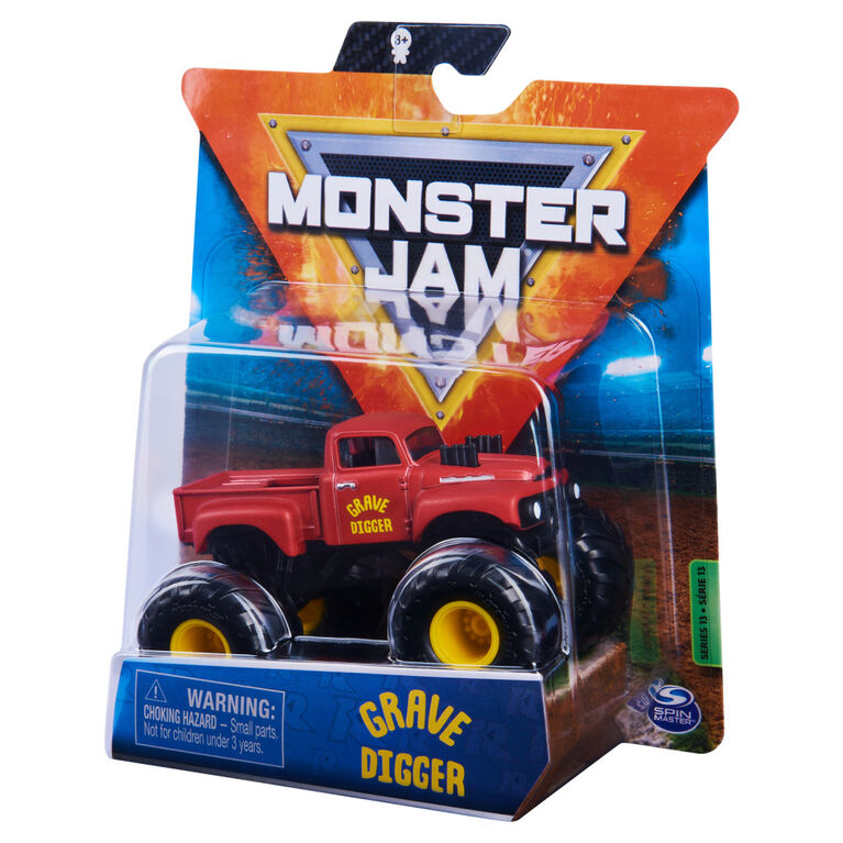 Monster Jam, Official Grave Digger Monster Truck, Die-Cast Vehicle, Retro Rebels Series, 1:64 Scale