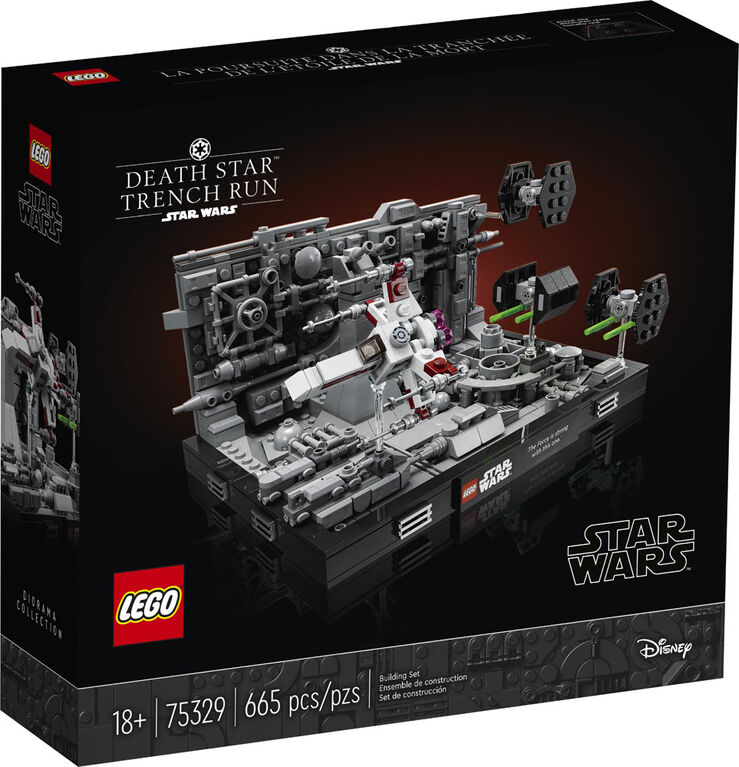 LEGO Star Wars Diorama de la poursuite dans la tranchée de l'Étoile de la Mort 75329 ; Ensemble de construction (665 pièces)