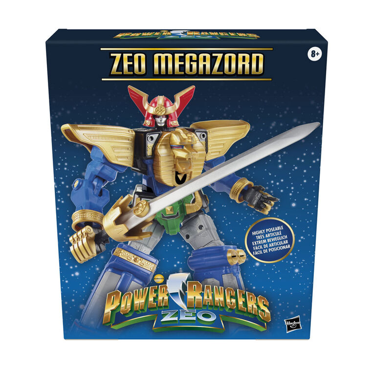 Power Rangers Zeo Megazord, figurine très articulée de 30 cm avec plusieurs casques et accessoires inspirés de la série télé classique - Notre exclusivité