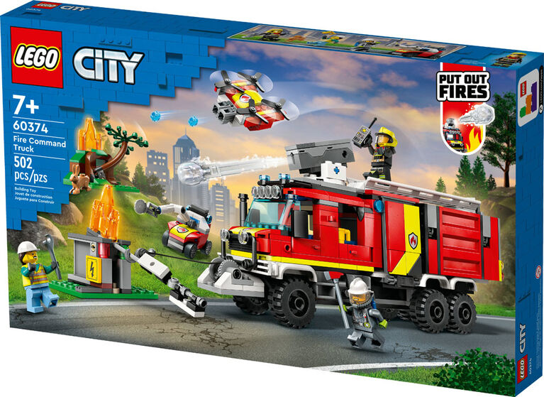 LEGO City Le camion de commandement de pompiers 60374; Ensemble de jeu de construction (502 pièces)