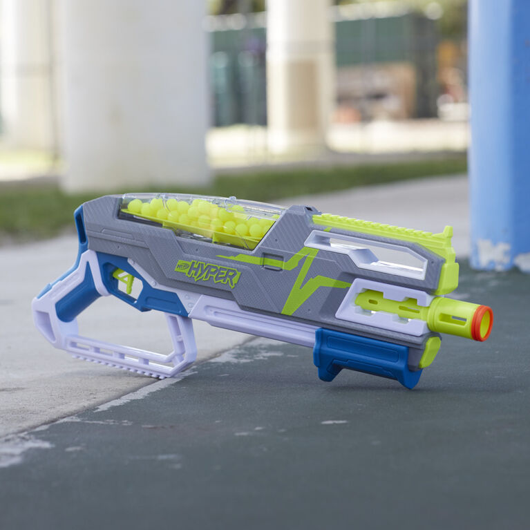 Nerf Hyper Siege-50 Pump-Action Blaster - Includes 40 Nerf Hyper Rounds