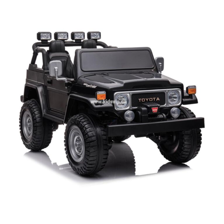 KIDSVIP Licensed Toyota Land Cruiser 2-Seater Kids' 4X4 24V Ride-On Truck w/ RC - Black
