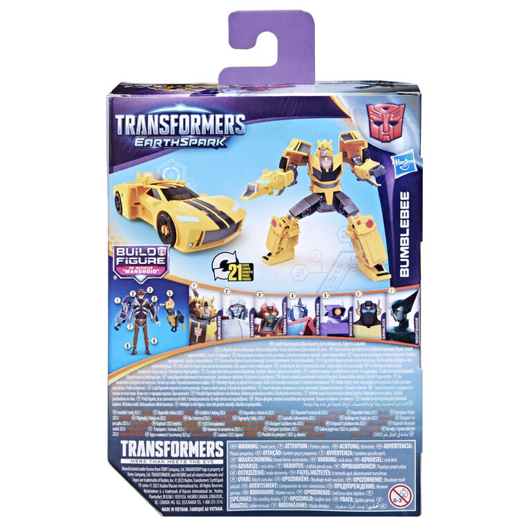 Transformers EarthSpark, figurine Bumblebee classe Deluxe de 12,5 cm
